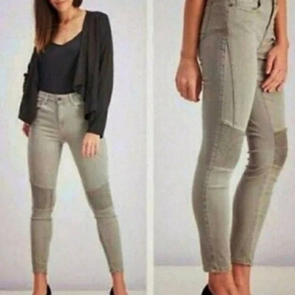 -Pistola Audrey Grey 90's Y2K Moto Jeans/ Pants Women’s Size 33